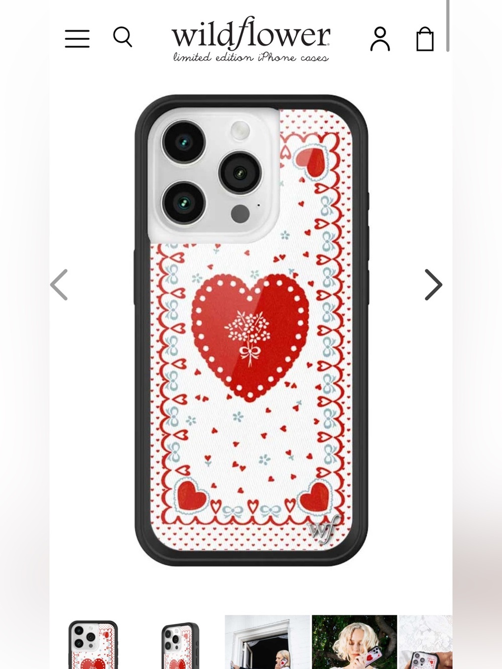 NWT wildflower cases lover’s lane case - iPhone 15 Pro